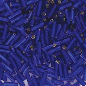 G1T#3-268 Cobalt Silverlined Twisted Bugles